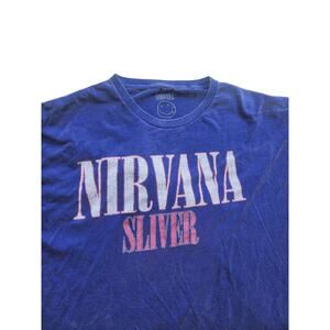 Nirvana Band T Shirt Mens 2XL Sliver Graphic Tee Grunge Distressed Vintage Style